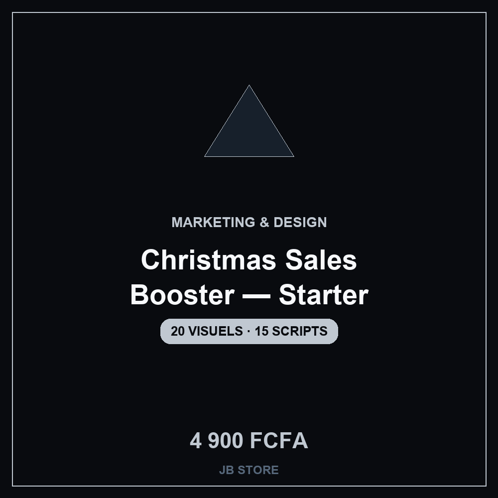 JB Christmas Sales Booster 2026 — Starter