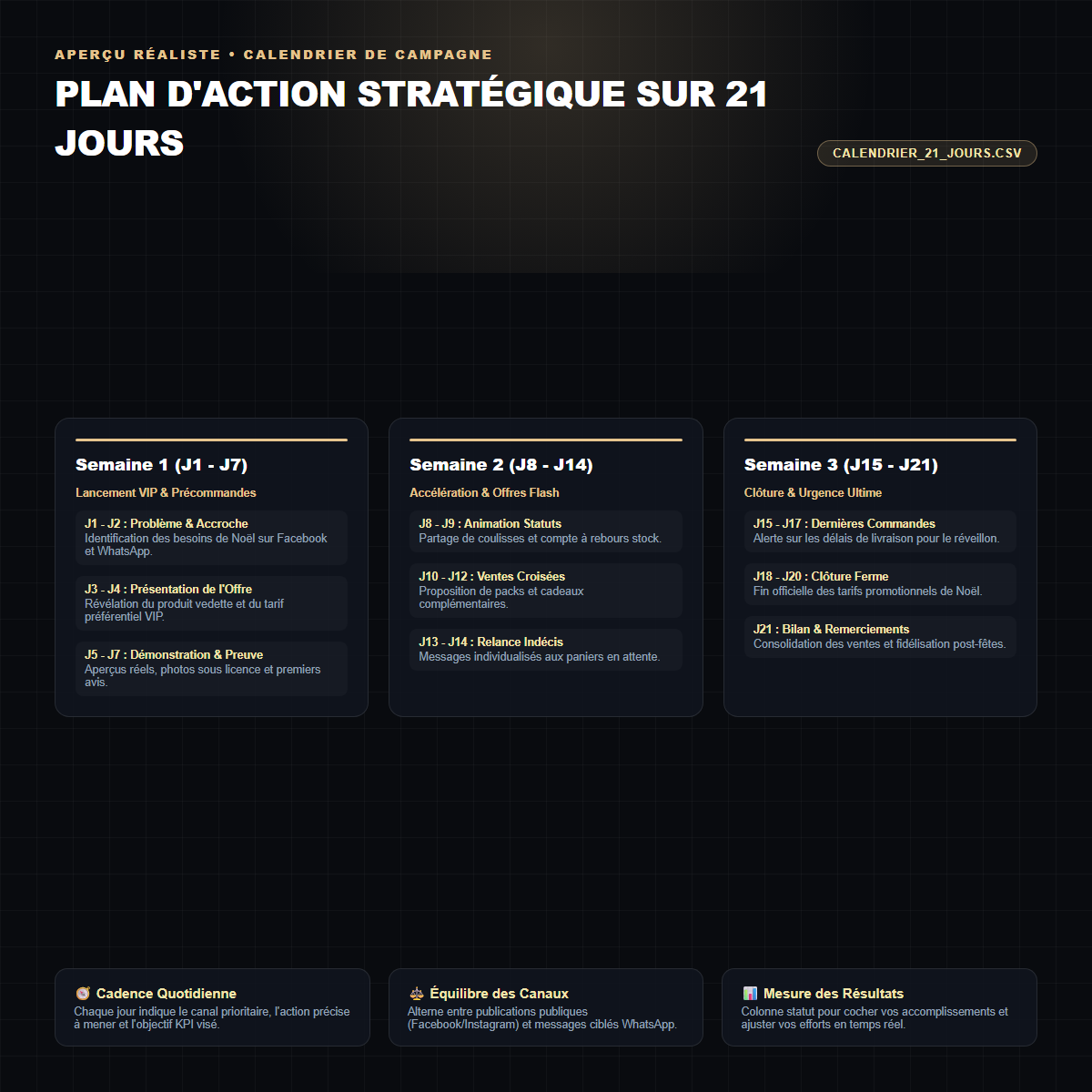 Planning éditorial stratégique et calendrier de publication de décembre